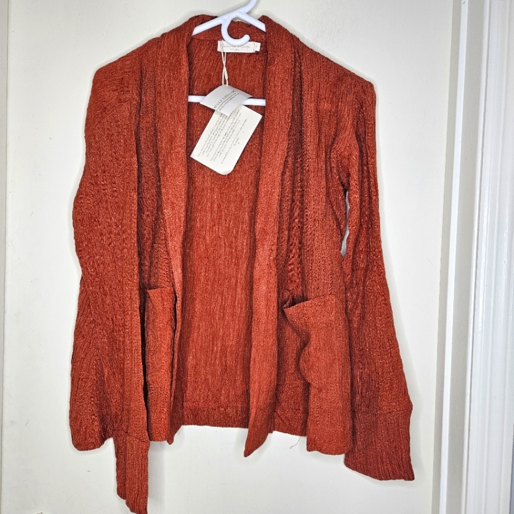 NWT  Savannah Morrow bamboo silk cardigan XS